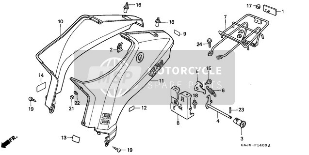 Honda NE50 1994 Abdeckplane/ Gepäckträger für ein 1994 Honda NE50